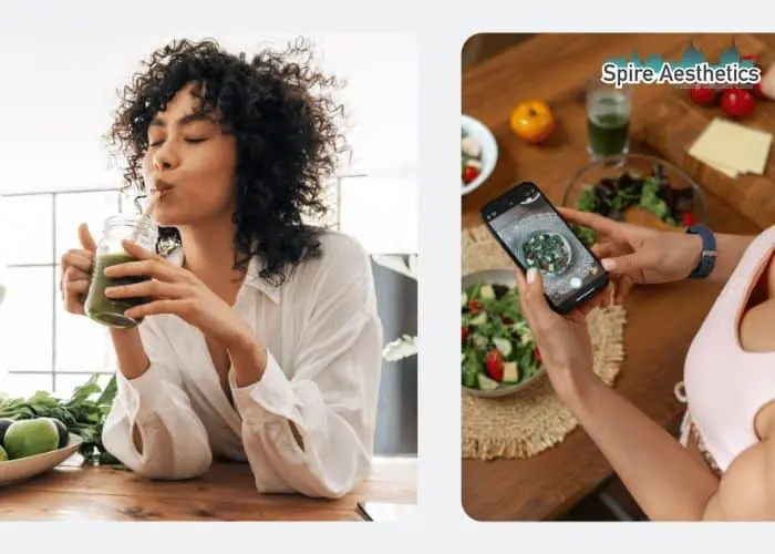Image of woman looking into her diet and fat freezing Small Heath to improve her health