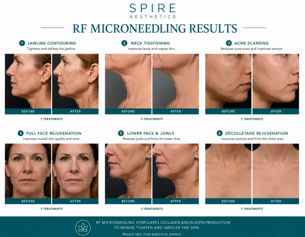 RF Microneedling Skin tightening Small Heath results