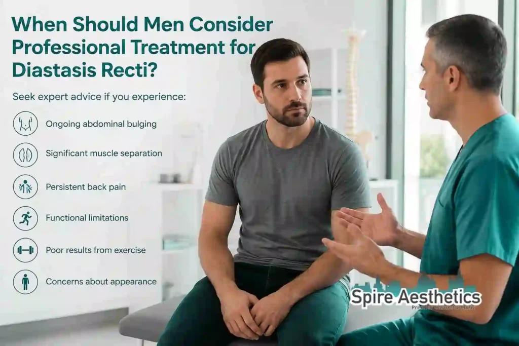 When Should Men Consider Professional Treatment for Diastasis Recti Small Heath?
